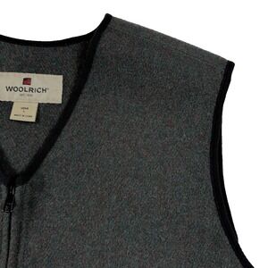 Woolrich Wool Blend Buckle Back Field Vest Men's L Loden Heather Green